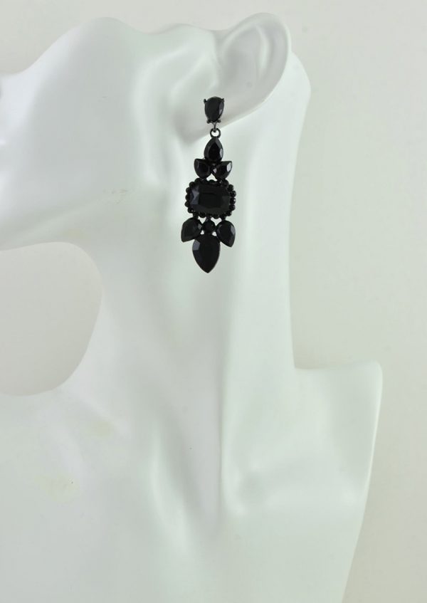 Jet Black Antique Silver Bridal Jewellery - Image 8