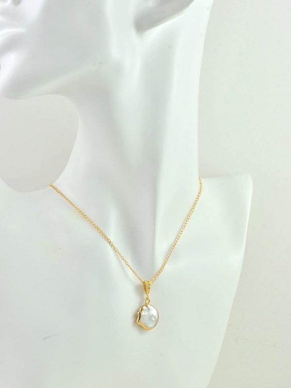 Natural Fresh Water Keshi Pearl Necklace - Drop, Simple Pendant Jewellery