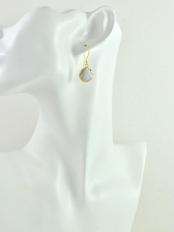 Keshi Pearl Drop Earrings - 24K Gold Hypoallergenic Hooks