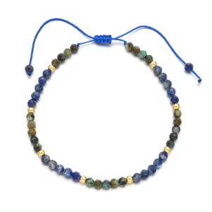 3mm Tourmaline Beads Braided Bracelet