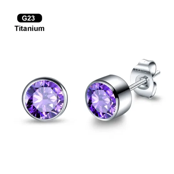 Cubic Zirconia Opal Earrings Studs - Image 9