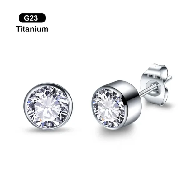 Cubic Zirconia Opal Earrings Studs - Image 7