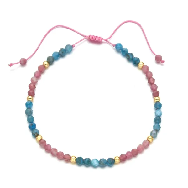 3mm Tourmaline Beads Braided Bracelet - Image 4