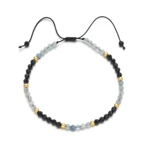 3mm Tourmaline Beads Braided Bracelet