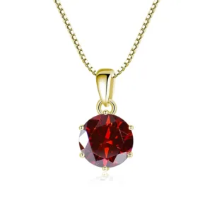 1 Ct Sterling Silver Moissanite Pendant Necklace For Women