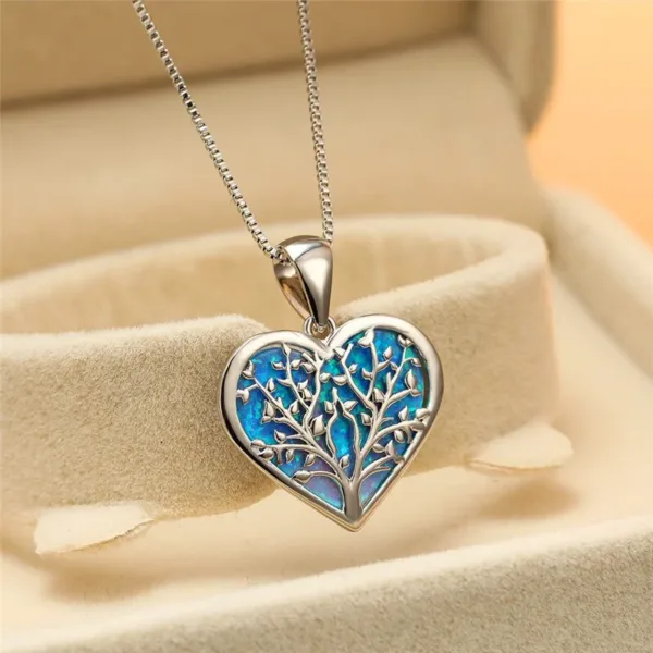 Tree Of Life Heart Pendant Necklaces - Image 3