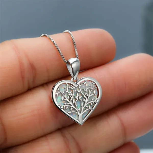 Tree Of Life Heart Pendant Necklaces - Image 4