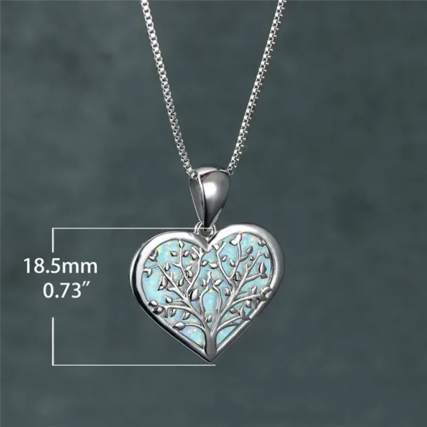 Tree Of Life Heart Pendant Necklaces - Image 2
