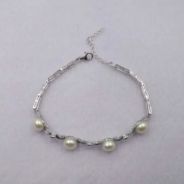 Sinya 925 Sterling Silver Bracelets Inlay Natural High Quality Pearls Diameter 7.5mm New Arrival Hot Sale Fashion Design - Image 4