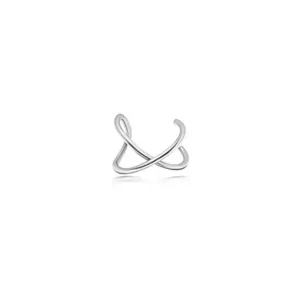 Gorgeous Sterling Silver Ear Clip on twisted Cuff