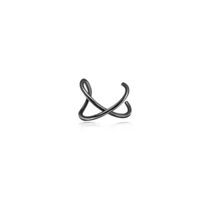 Gorgeous Sterling Silver Ear Clip on twisted Cuff