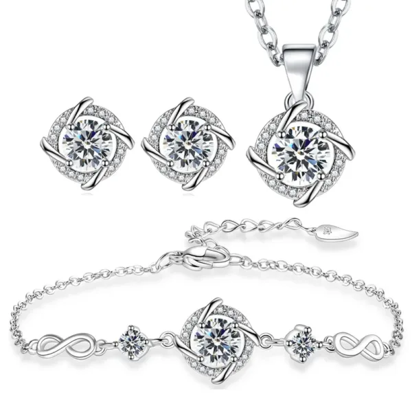 Trendy Sterling Silver Jewellery Set: Timeless Sophistication for Every Occasion - Image 6