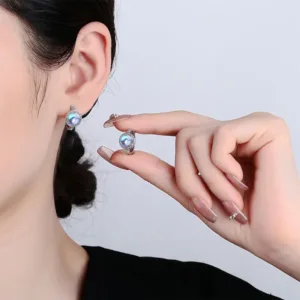 Sterling Silver Moonstone Crystal Earrings
