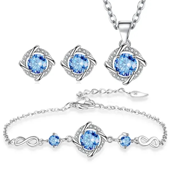 Trendy Sterling Silver Jewellery Set