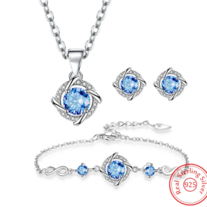 Trendy Sterling Silver Jewellery Set