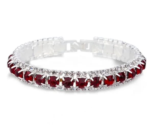 Sterling Silver Bracelet with AAA Zircon Austrian Crystals - Image 17