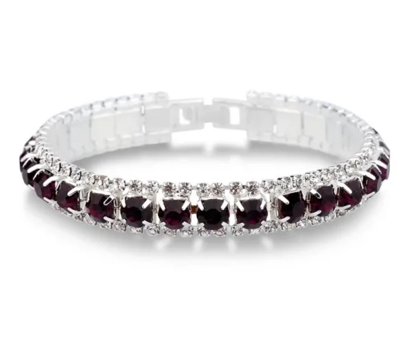 Sterling Silver Bracelet with AAA Zircon Austrian Crystals - Image 7