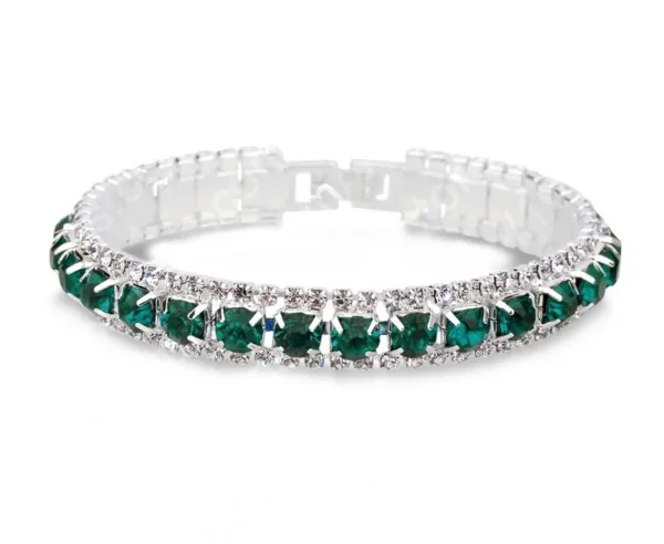 Sterling Silver Bracelet with AAA Zircon Austrian Crystals - Image 18