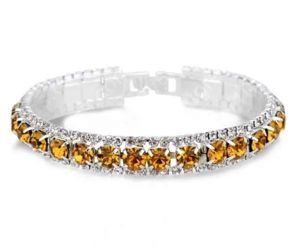Sterling Silver Bracelet with AAA Zircon Austrian Crystals - Image 3