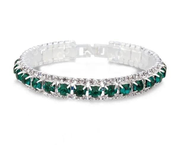 Sterling Silver Bracelet with AAA Zircon Austrian Crystals - Image 4