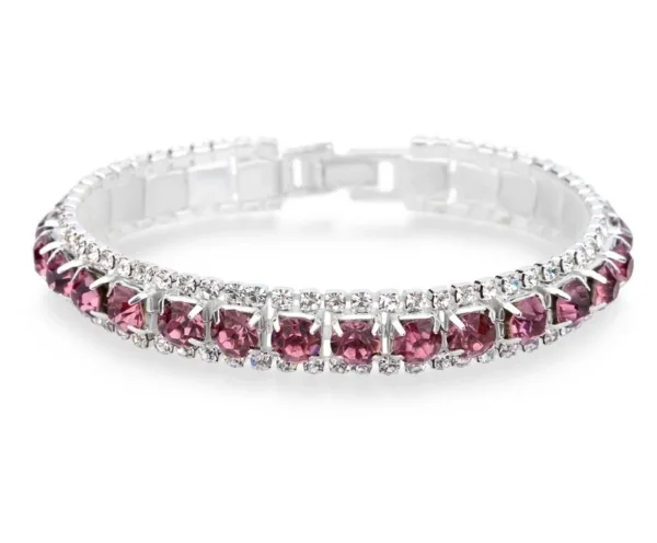 Sterling Silver Bracelet with AAA Zircon Austrian Crystals - Image 8