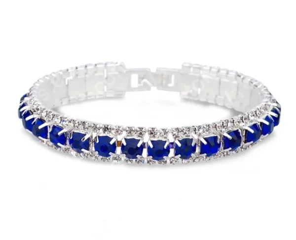 Sterling Silver Bracelet with AAA Zircon Austrian Crystals - Image 11