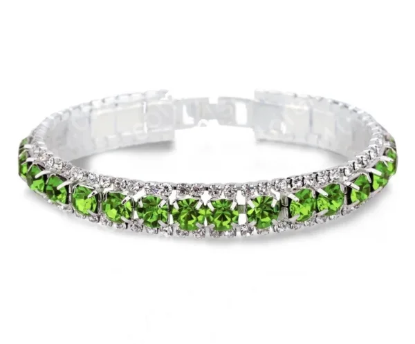 Sterling Silver Bracelet with AAA Zircon Austrian Crystals - Image 9