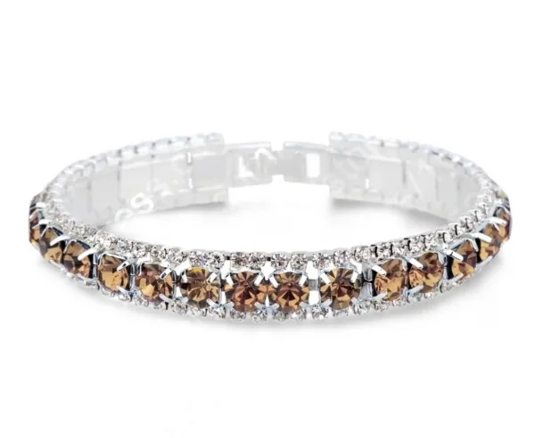 Sterling Silver Bracelet with AAA Zircon Austrian Crystals - Image 10