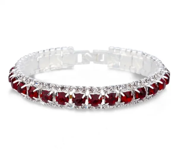 Sterling Silver Bracelet with AAA Zircon Austrian Crystals - Image 5