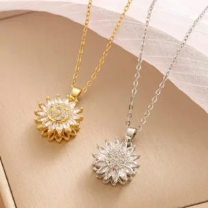 Sunflower Zirconia Necklace