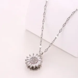 Sunflower Zirconia Necklace
