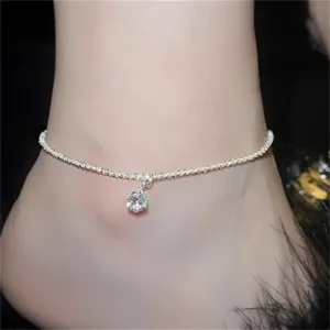 Zircon Sterling Silver Anklet