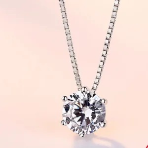 Moissanite Pendant Necklace